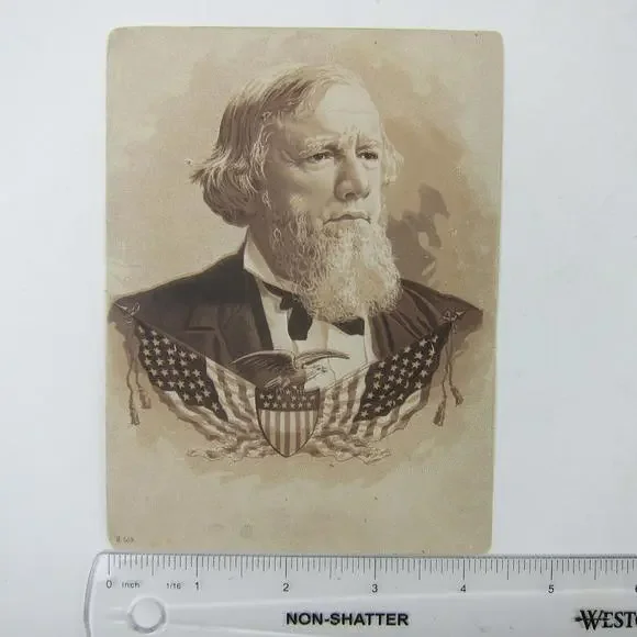 Allen G. Thurman Portrait 1888 Presidential Election Campaign Print Antique RARE - Picture 11 of 12